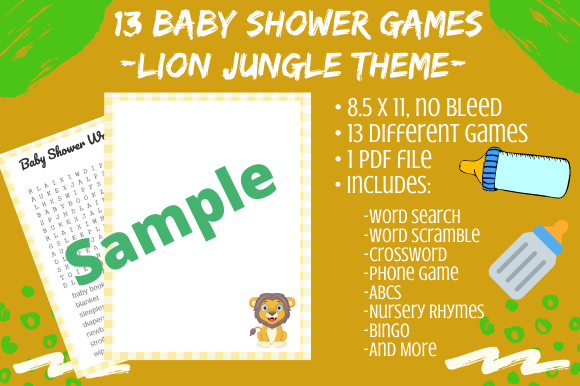 13 Lion Jungle Baby Shower Fun Game Pack: A Comprehensive Review