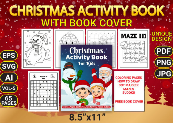 Christmas Activity Pages with Book Cover: A Joyful Learning Experience for Kids
