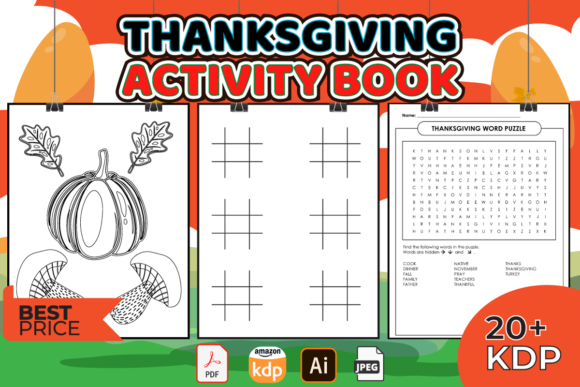Engaging and Creative: The Thanksgiving Activity Book 20 Pages