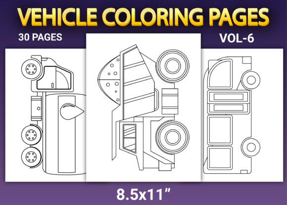 Explore Creativity with Vehicle Coloring Pages Vol-6