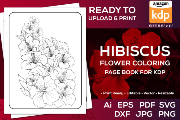 Explore the Beauty of Hibiscus Flower Coloring Book Pages for KDP