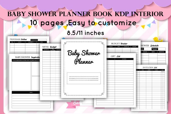 Streamline Your Baby Shower Planning with the Baby Shower Planner Book Kdp Interior