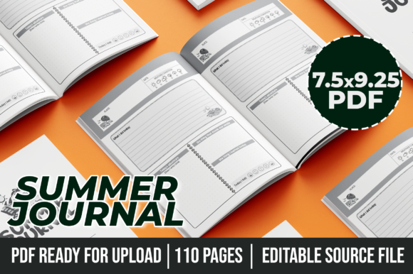 Summer Journal Interior for KDP: A Perfect Companion for Your Summer Adventures