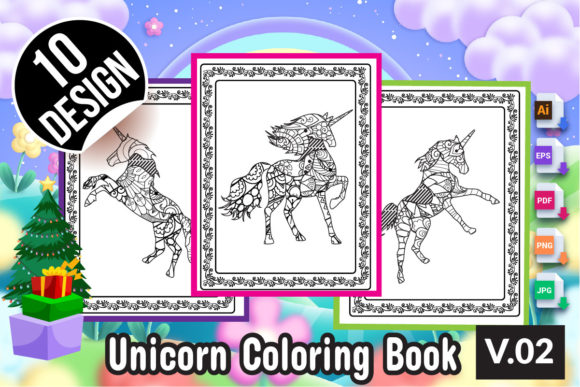 Unicorn Coloring Book for Creative Projects
